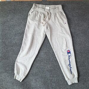 Champion Powerblend Fleece Jogger Pants Mens 28x29 Heather Gray Mid Rise Tapered